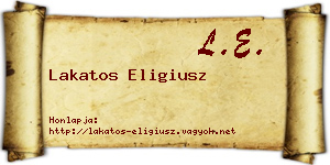 Lakatos Eligiusz névjegykártya